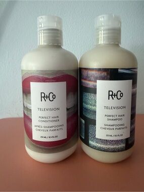 R+Co Television Perfect Hair duo: Shampoo & Conditioner, 250 ml each, sealed new
